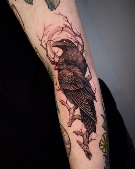 Raven Tattoo Ideas: 50 best design inspirations